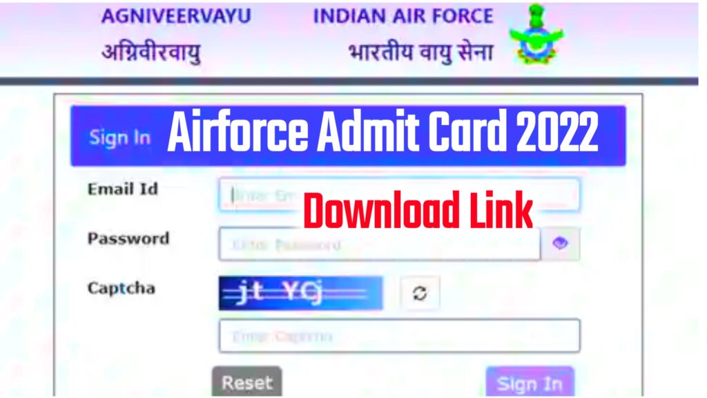 IAF Agniveer Admit Card 2022 Download Link ~ @indianairforce.nic.in