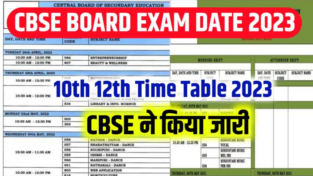 CBSE Board Exam Date 2023: इस दिन से शुरू होगी 10वीं 12वीं बोर्ड परीक्षा, CBSE Board ने जारी की Date Sheet?