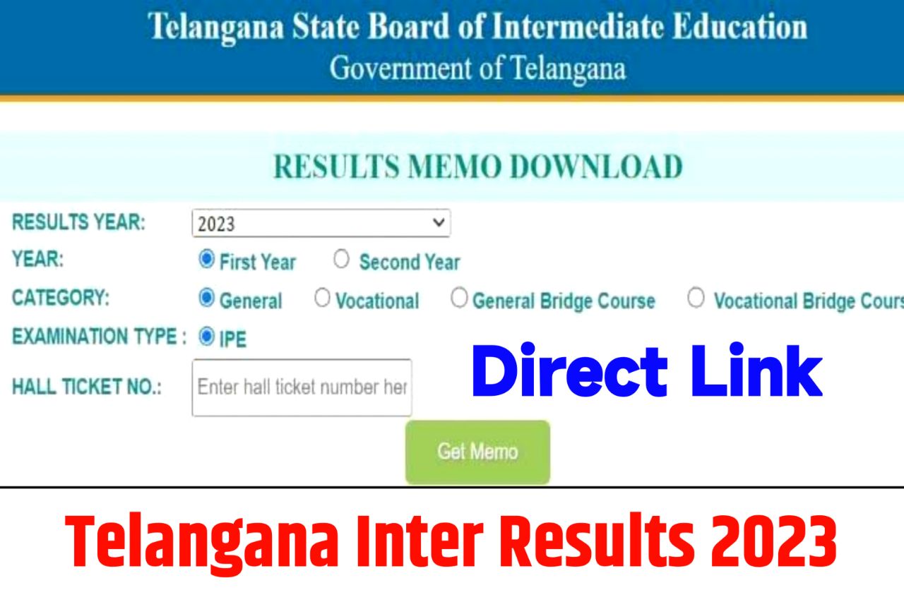 TS Inter Results 2023 Link, 1st & 2nd Year, tsbie.cgg.gov.in