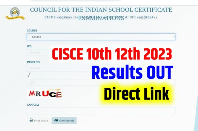 ICSE and ISC Results 2023 Live: Check your CISCE Class 10th, 12th Results at cisce.org