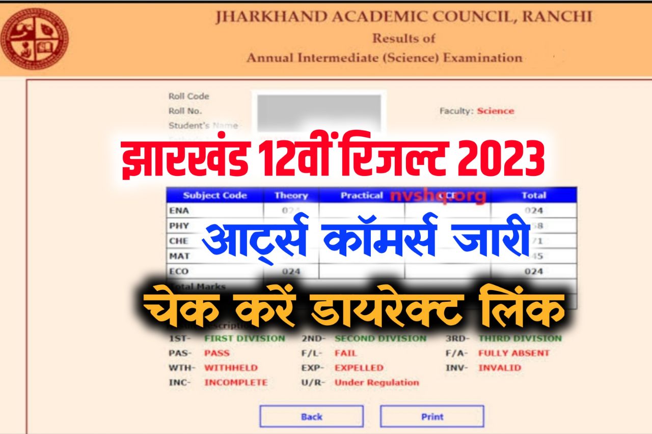 JAC Board 12th Arts Commerce Result 2023 - Download Result & Marksheet @jacresults.com