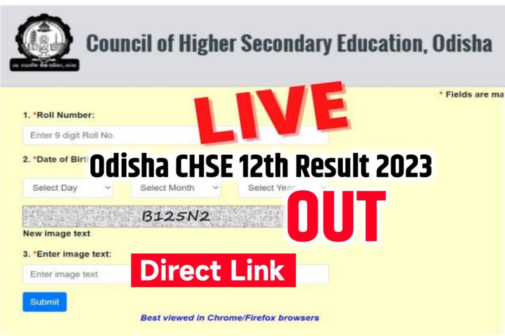 Odisha CHSE 12th Result 2023, Science Commerce Arts Marksheet Direct ...