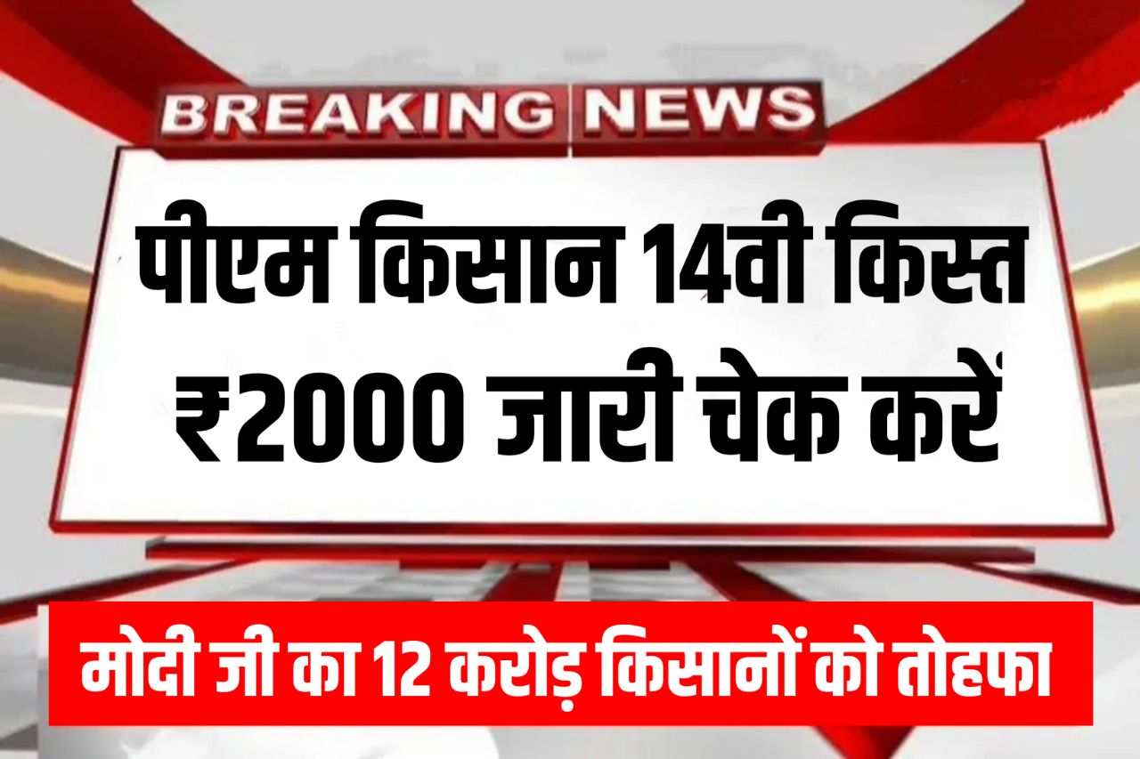 PM Kisan 14th Kist Payment Check : पीएम किसान की 14वीं किस्त ₹2000 जारी यहां चेक करें