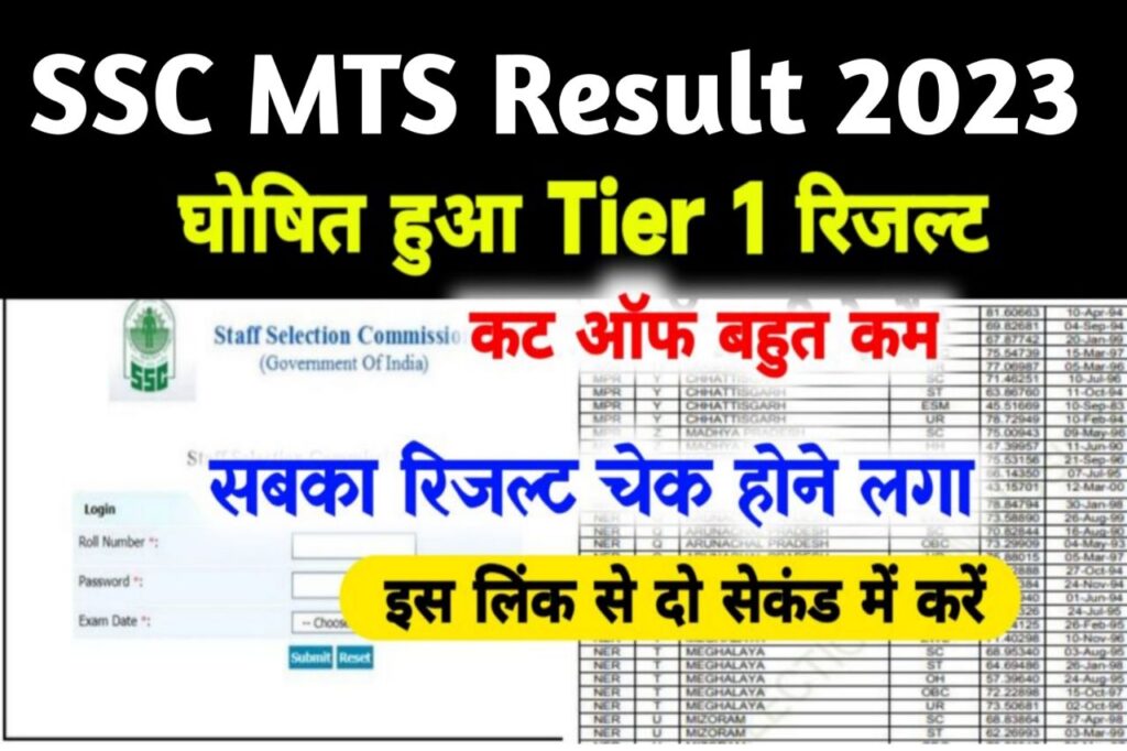 SSC MTS Tier 1 Result 2023 Official Link, Download Scorecard @ ssc.nic.in Direct Link