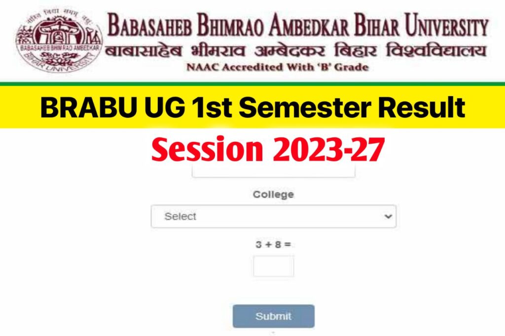 BRABU Part 1 Result 2024 लिंक जारी (2023-27) BA BSc BCom Link, Check ...