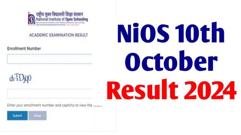NIOS Result 2024 Class 10 October Exam OUT @ @results.nios.ac.in; Live Updates