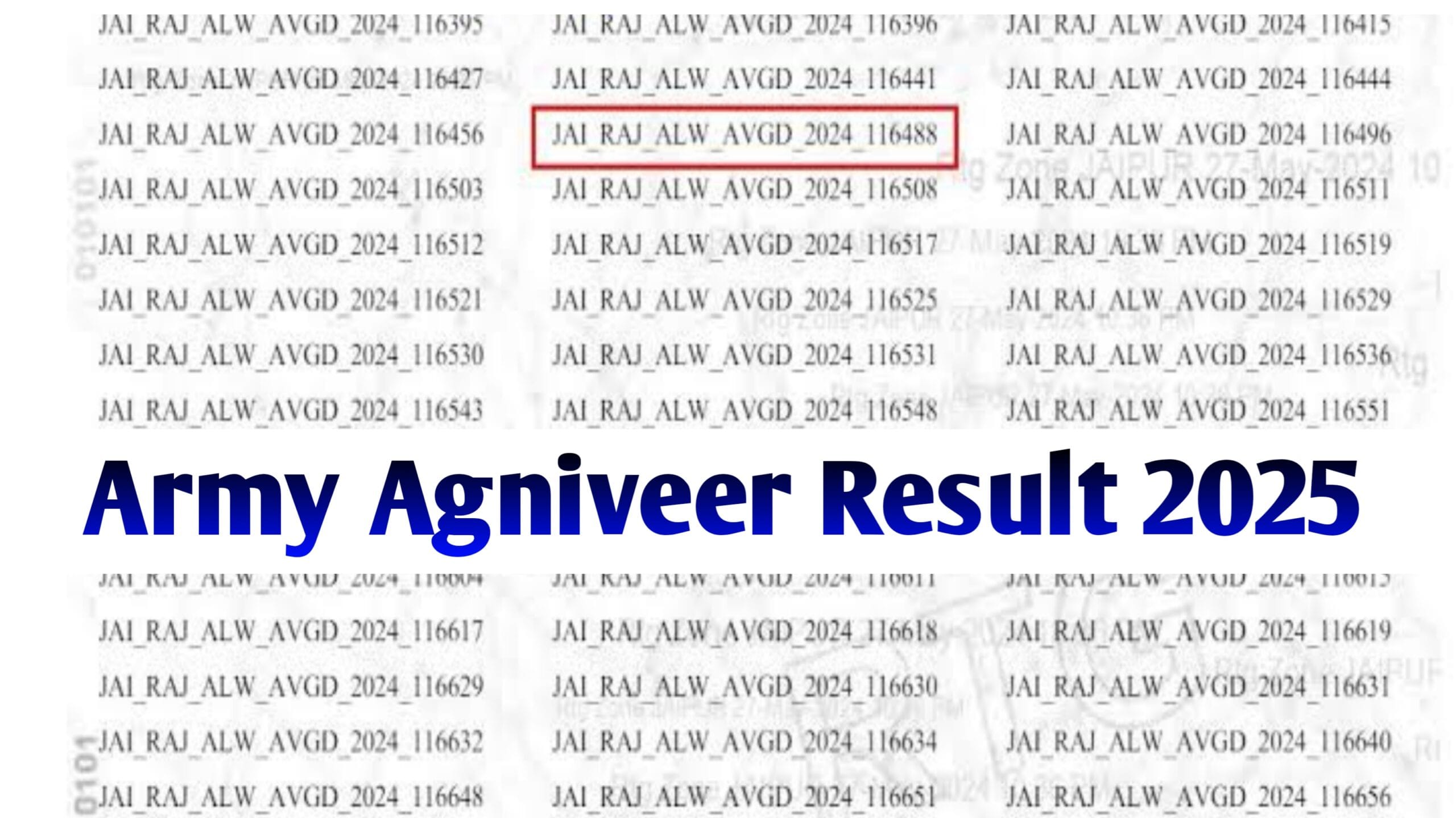 Indian Army Agniveer Result 2025 : Check Army Agniveer CCE Result & Merit List, Cut Off