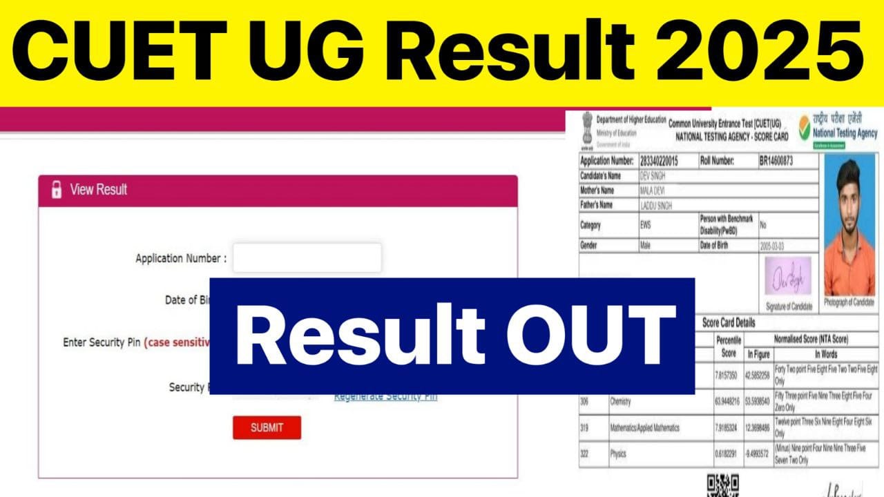 CUET UG Result 2025 Out: ऐसे चेक करें NTA द्वारा घोषित परिणाम, कटऑफ और मेरिट