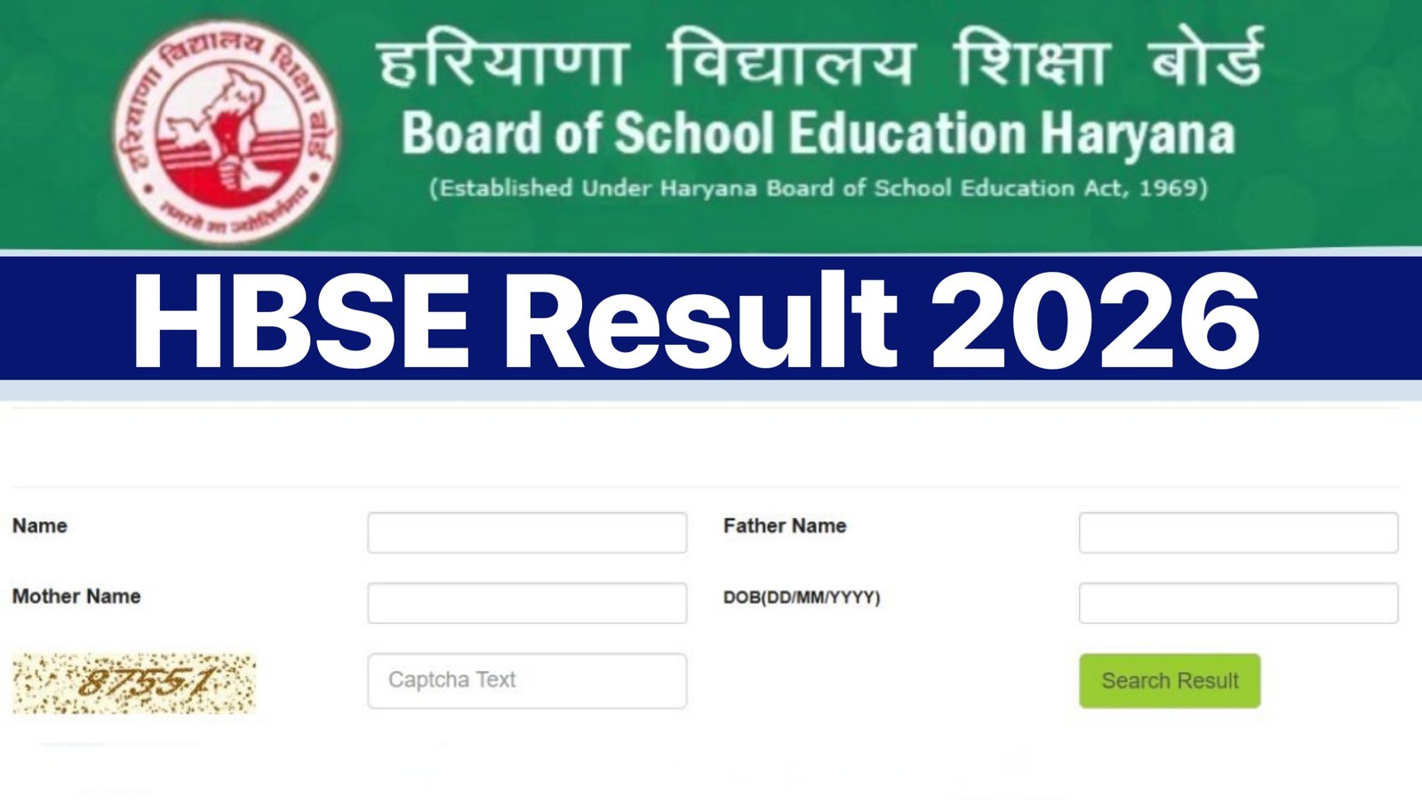 HBSE Result 2026 at bseh.org.in Check 10th 12th Result And Marksheet Details