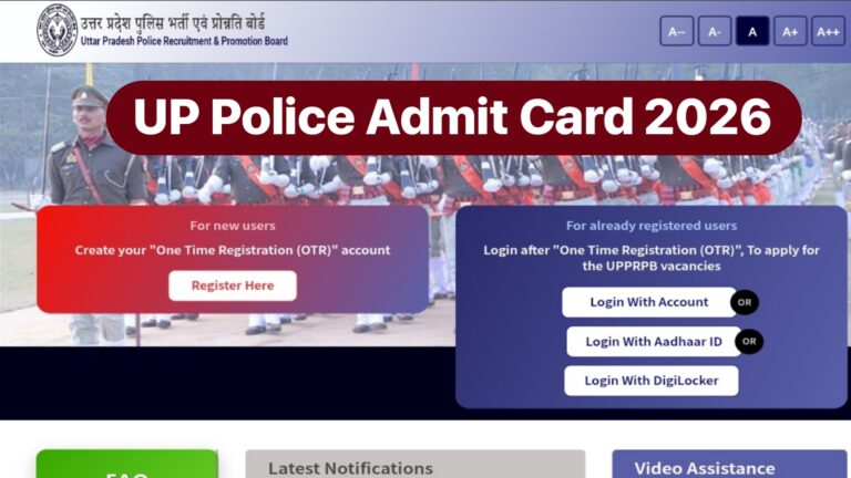 UP Police Constable Admit Card 2026 [Out] Exam Date, Hall Ticket Download Link