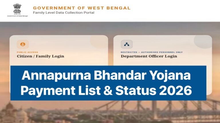 Annapurna Bhandar Yojana Payment List 2026: Check Form Status PDF Download