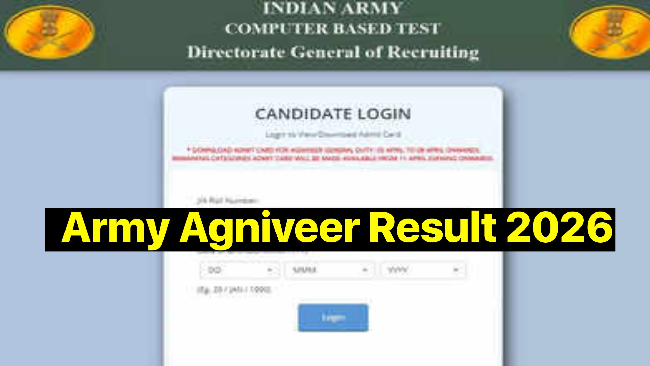 Army Agniveer Result 2026: Download Merit List PDF / Cut Off